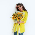 دسته گل رز زرد کد EL2014