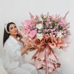 دسته گل صورتی کد EL2006