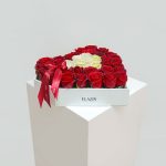 باکس گل رز قلب کد EL1029
