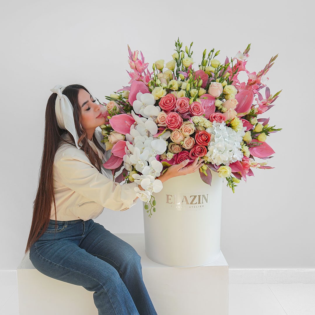 باکس گل سفید کد EL1004