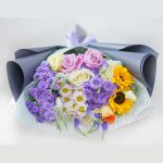 دسته گل بنفش کد EL2001