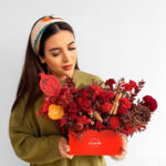 باکس گل یلدایی قرمز کد EL1087